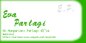 eva parlagi business card